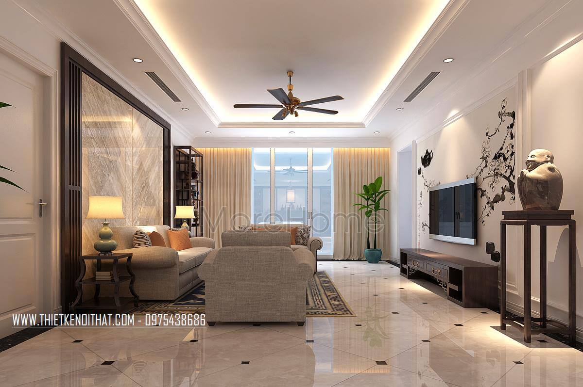 Thiết kế nội thất chung cư Thăng Long Number On